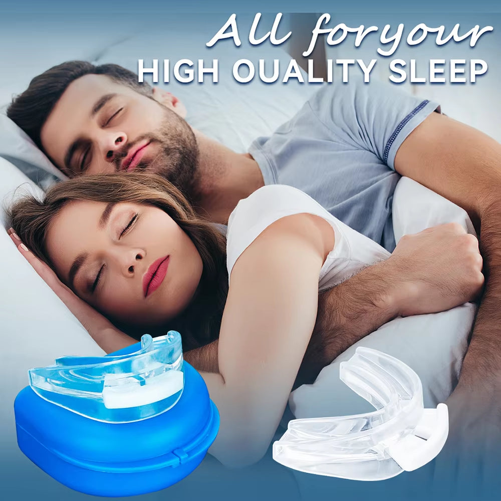 Transform Your Sleep with the Adjustable Anti-Snoring Bruxism Mouth Guard - Say Goodbye to Snoring and Improve Your Sleep Quality!